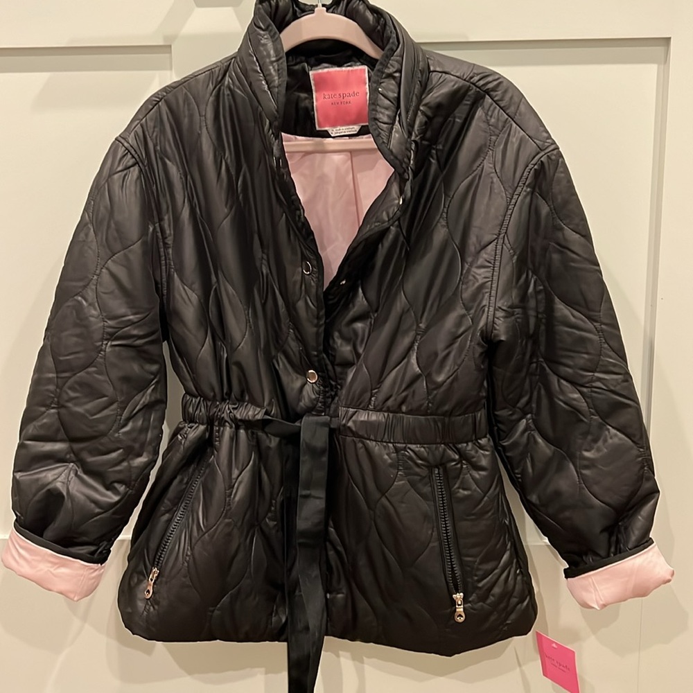 NWT Kate Spade Relaxed Belted Quilted Anorak Coat Size Medium